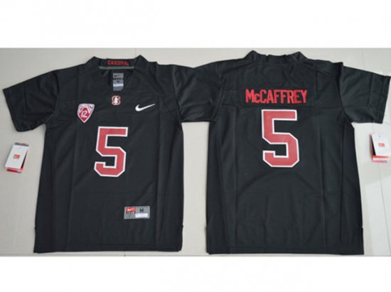 NCAA Stanford Cardinals #5 Christian McCaffrey Black College Football Jersey